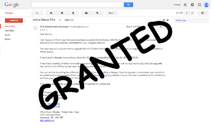 Active Status Granted March 6th, 2015