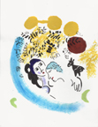 Lovers and Red Sun by Marc Chagall