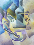 Juan Gris: Knife and Bottles