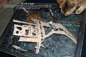 A Half-Bird, Half-Biplane Balsawood Carving and Model