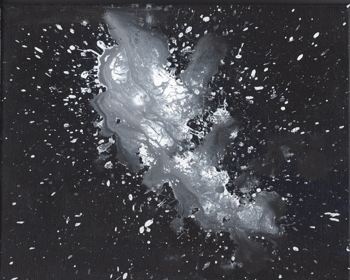 The Milky Way, Acrylic on 8x10in canvas, 2019