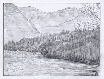 South of Genelle Looking South, The Columbia
