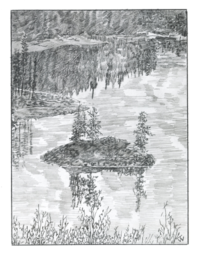 Beasley Island on Kootenay River