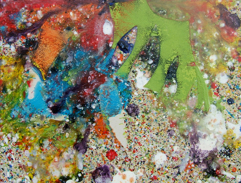 Hands of Moss, 9in x 12in, Oil on Matboard-In a Private Collection