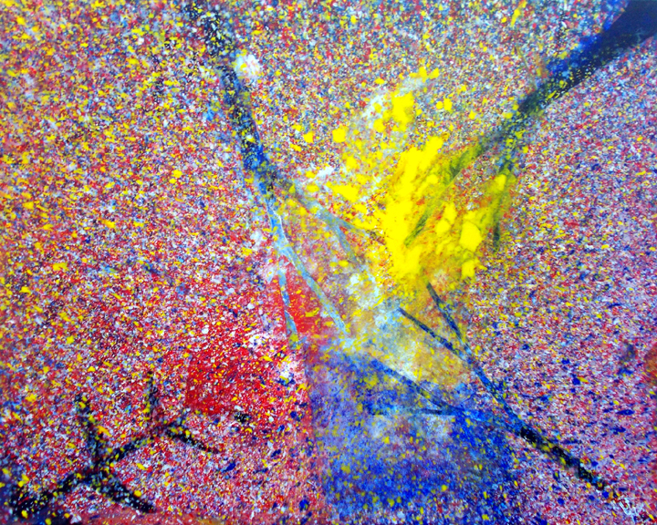 August 2019 Drip Batch Number 007, Oil on Board 16in x 20in