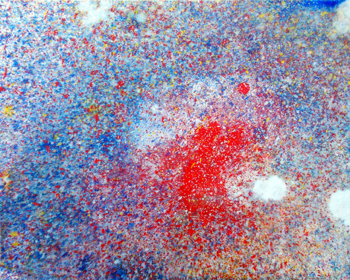 August 2019 Drip Batch Number 015, Oil on Canvas Board 16in x 20in