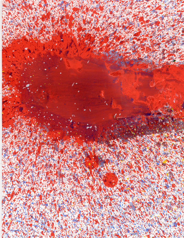 August 2019 Drip Batch Number 021, Oil on Cardstock 8.5in x 11.5in