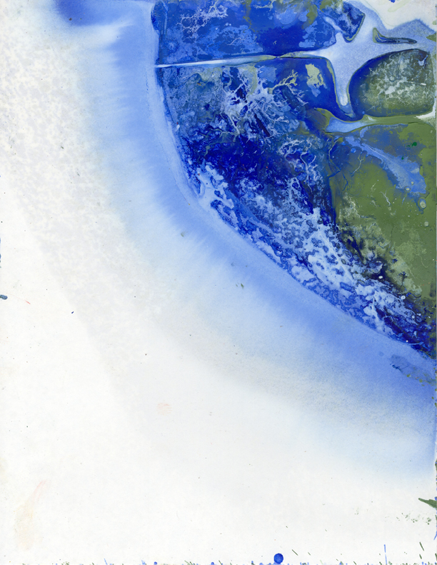 August 2019 Drip Batch Number 025-Reverse, Oil on Cardstock 8.5in x 11.5in