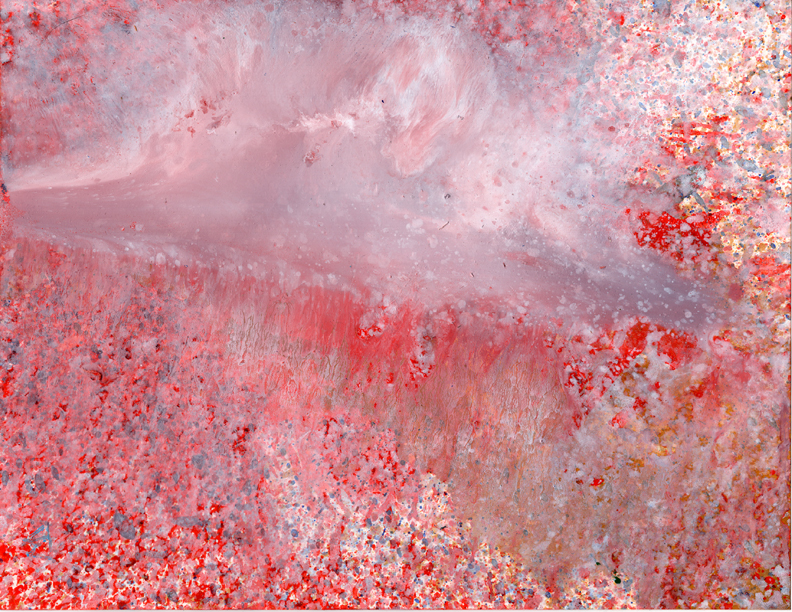August 2019 Drip Batch Number 030, Oil on Cardstock, 8.5in x 11in
