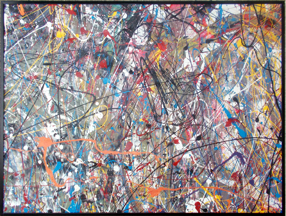 Mind Over Pollock Cut Up 02, 24in x 32in